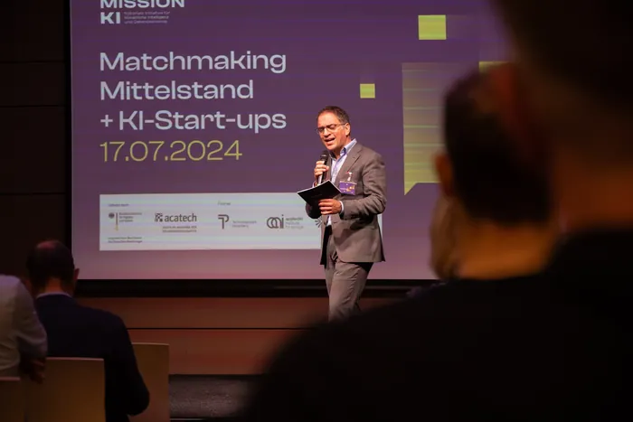 Thomas Prexl at the matchmaking event for SMEs and AI startups
