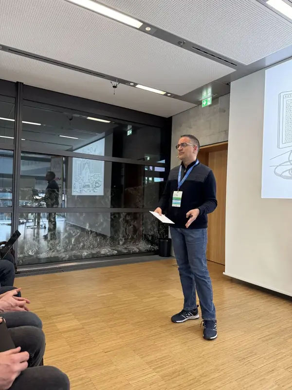 Thomas Prexl speaking at PyCon DE